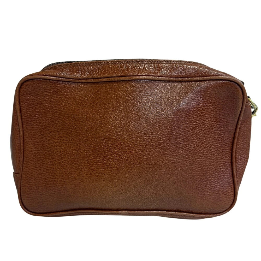 BURBERRY Clutch Check Shoulder Bag Handbag Brown